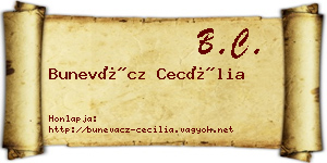 Bunevácz Cecília névjegykártya